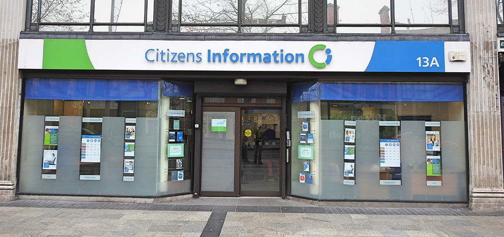 Front view of the Citizens Information Service office